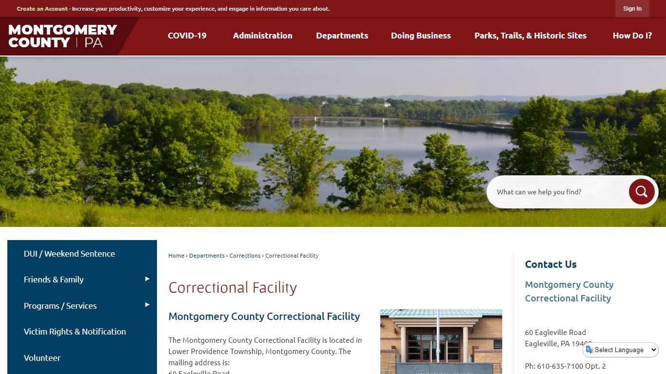 Correctional Facility | Montgomery County, PA - Official Website